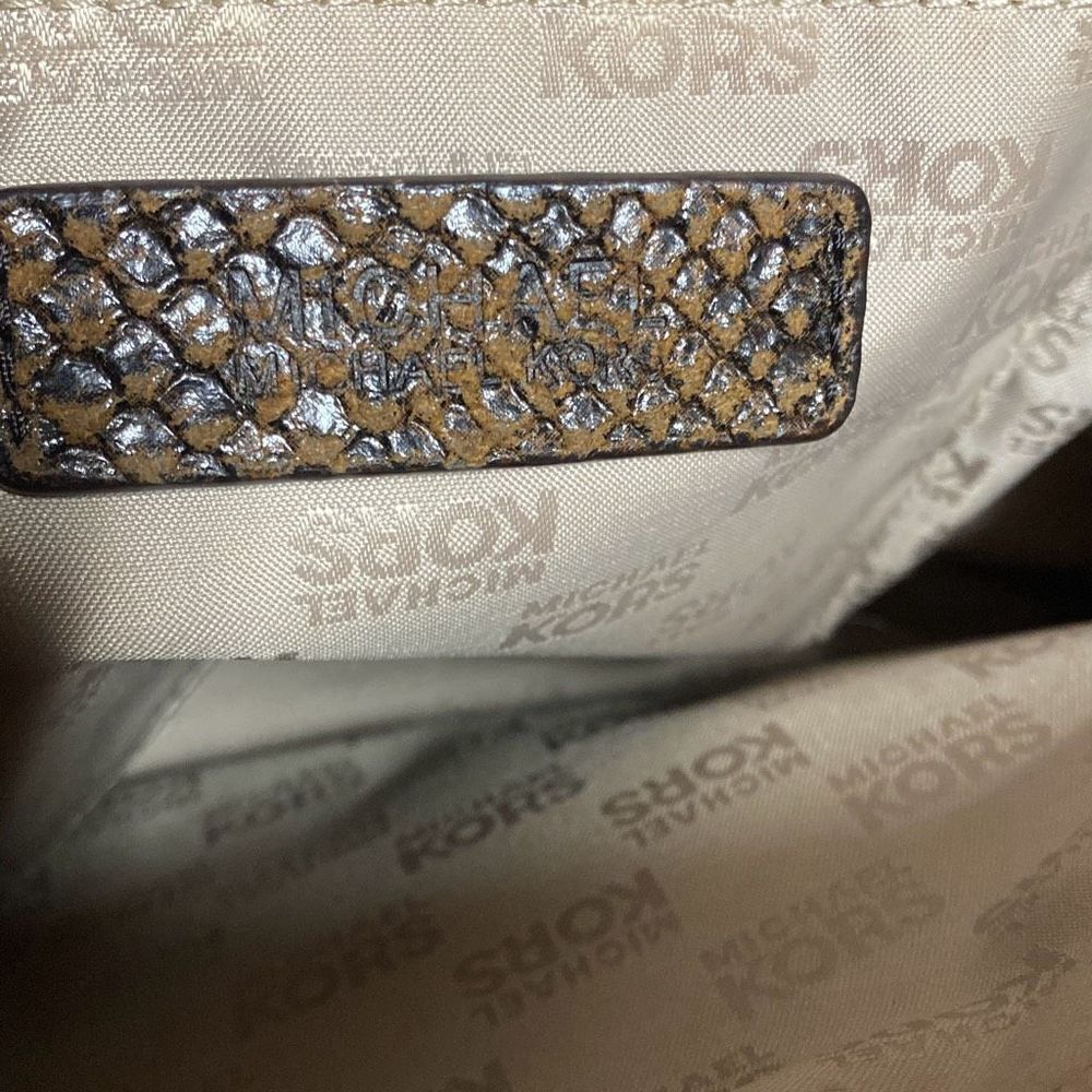 Michael Kors Hamilton Brown Python Snakeskin Leat… - image 13